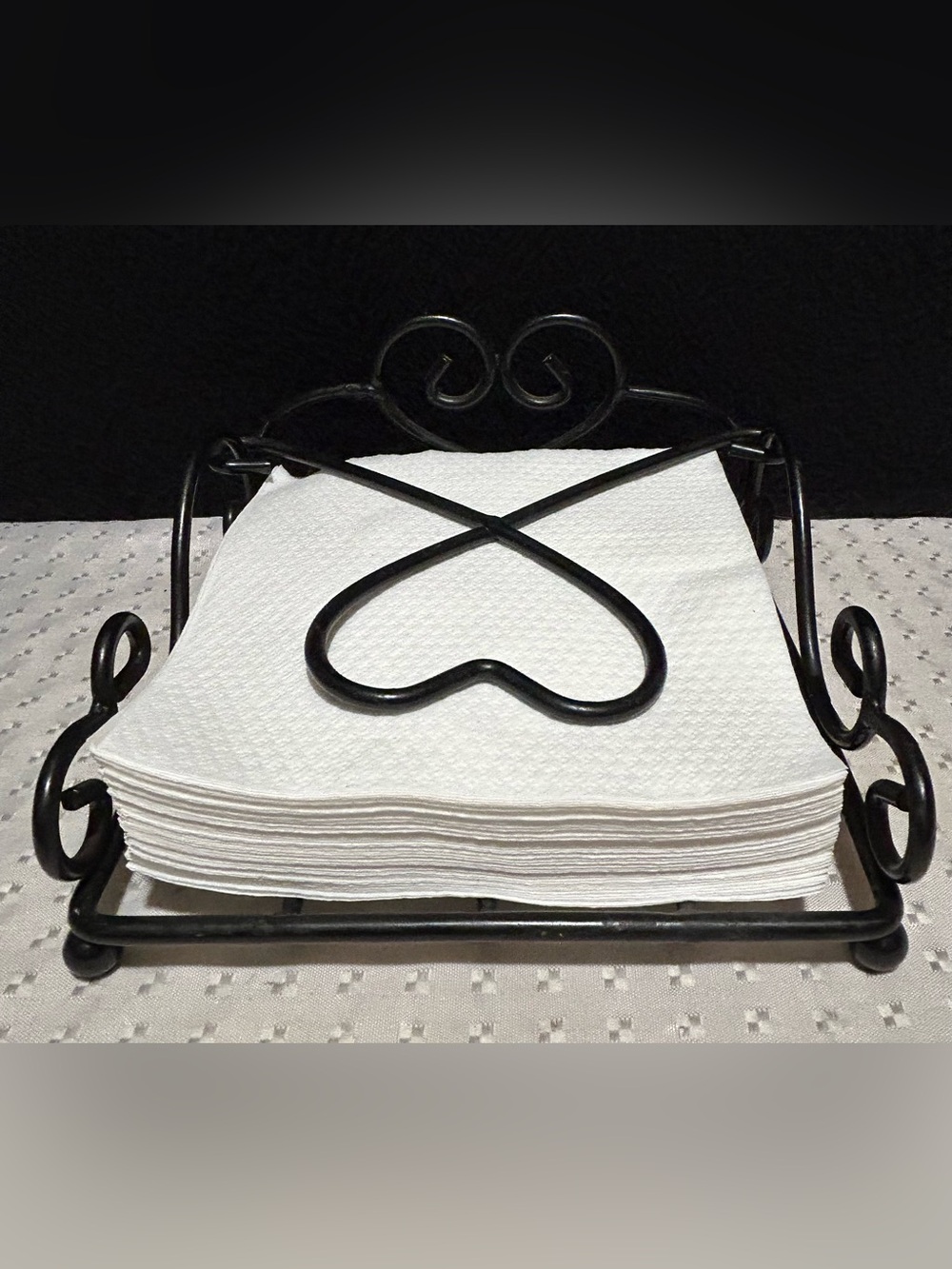 Metal Table Napkin Holder Freestanding Tissue Dispenser for Kitchen Countertop